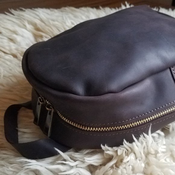 Leather backpack